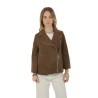 Giubbino The Jackie Gaia in Suede Marrone